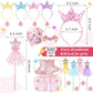 Hollowfly 24 Pcs Princess Party Favors Including 12 Glitter Star Fairy Wands and 12 Sequin Princess Crown Headbands for Girls Bi