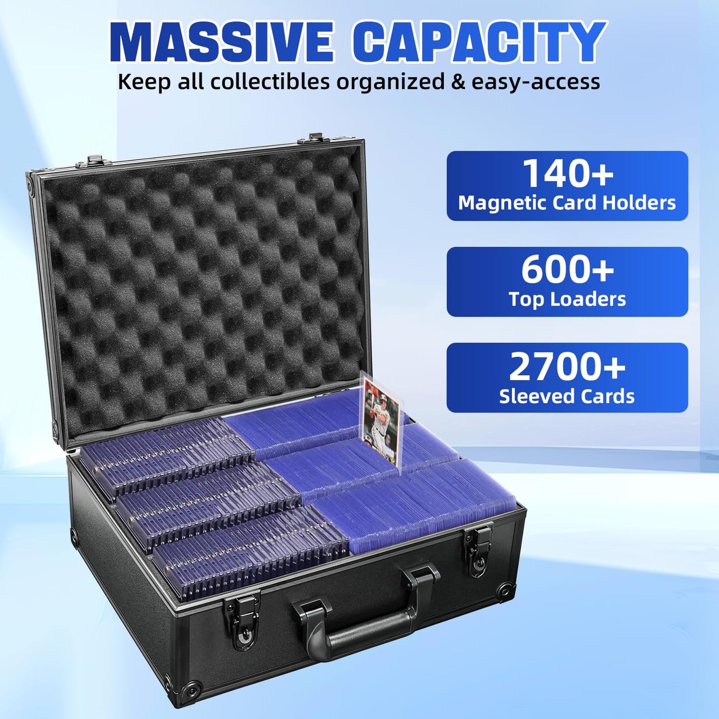 Hesplus Toploader Storage Box For 3'' X 4'' 35Pt Rigid Card, Top Loaders Card Holder Hard Case, Trading Card Storage Box For Spo