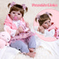 Aori Realistic Reborn Baby Dolls - 22 Inch Lifepreviously openedborn Baby Girl - Ultra Soft Vinyl Handmade Reborn Toddler with Pink Outfit | Real Looking Baby Doll Gift for Kids 3+  Collectors  Role Play