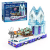 Under The Baubles Educiro Ice Princess Castle With Reindeer Sven Moveable Toy Building Set For Kids, Girls, And Boys Ages 8-12,(912 Pieces) Anna-Elsa'S Toys Gift Ideas