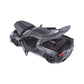 2020 Chevrolet Corvette Stingray C8 Dark Gray Metallic with Racing Stripes 1/18 Diecast Model Car by Maisto