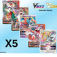 Pokémon VMAX/VSTAR Card Lot Bundle - 5 Full Art Etched Cards, Multicolor, Cardstock, No Duplicates, 5.28" x 7.32" x