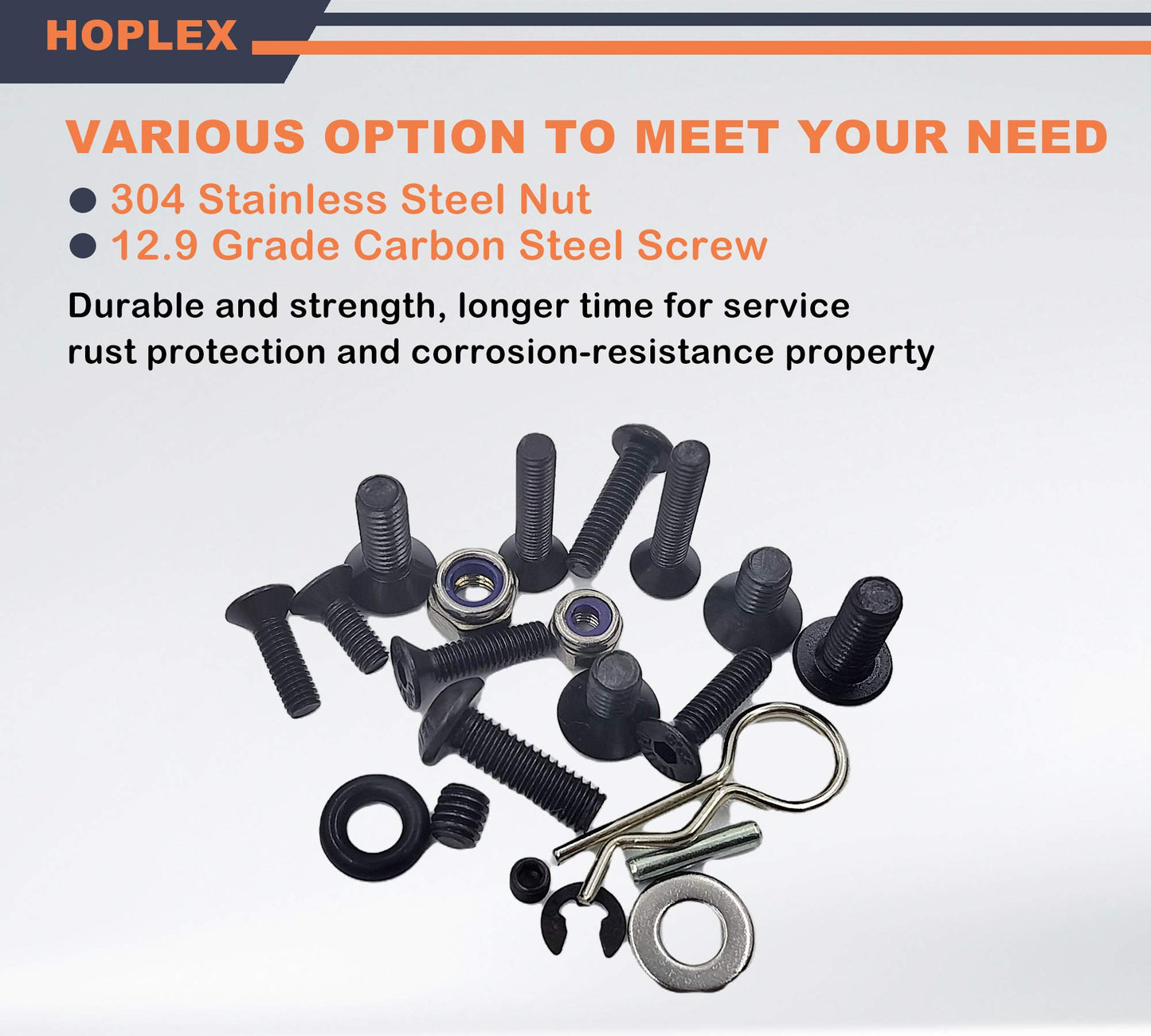 HOPLEX 522PCS RC Screws Kit Reapir Tool Box Set Hardware Fasteners RC Hobby Universal Spare Accessories for Traxxas Tamiya Axial