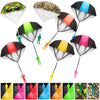 NANASO Parachute Toy  No Tangle Throw tossing Parachute Men  Outdoor Children's Paratrooper Toy  Hand Throw Parachute Army Man (Red Yellow Blue Rose Red Orange Green Army Green Camouflage)