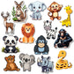 Rufastories Forest Animal Fridge Magnets For Kids - 14 Pieces Strong, Waterproof, Durable Woodland Animal Magnets For Refrigerat