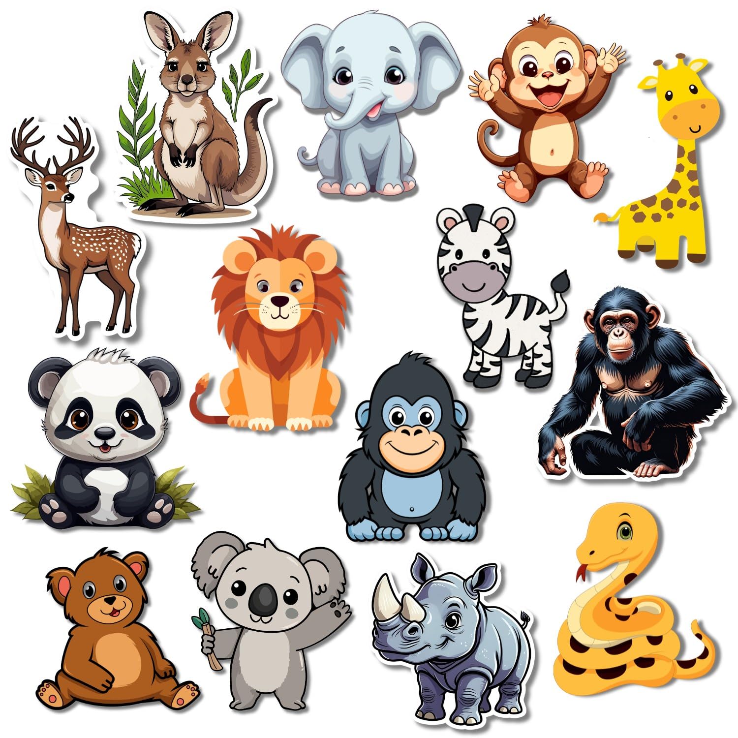 Rufastories Forest Animal Fridge Magnets For Kids - 14 Pieces Strong, Waterproof, Durable Woodland Animal Magnets For Refrigerat
