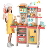 Kids Play Kitchen,Kitchen Playset with 65pcs Kitchen Toys for Toddlers,Play House Accessories with Spray Stove, Simulated Steam,