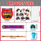 Cholemy 168 Pcs Monster Truck Party Favors Truck Party Supplies Monster Truck Stationery Set Notebook Sticker Stamper Eraser Rul