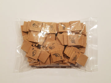 Iconoglyph American Sign Language Game Tiles | Asl Alphabet, Wood Letter Tiles - Learn Asl While Having Fun!