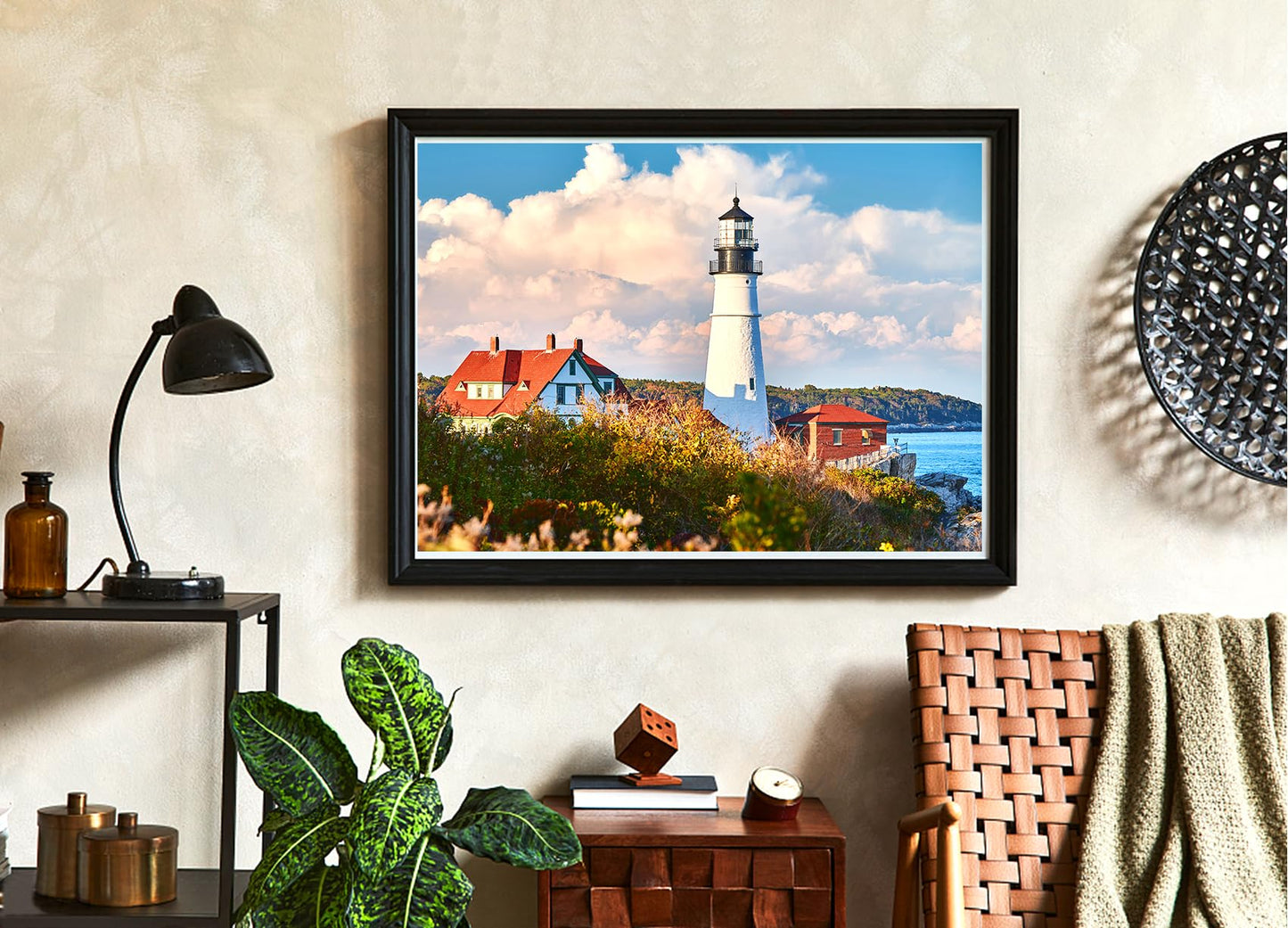 Jigsaw Puzzles 2 Pack 1000 Pieces - Wishdiam Puzzles For Adults - Lighthouses Portland Head Light Nature Landscape Impossible Challenging Puzzles For Home Decor Birthday Party Gifts Toy For Men Women