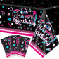 3 Pieces Music Party Tablecloth Happy Birthday Table Cover Decoration Music Note Social Media Themed Party Supplies Favor Disposable Plastic Tablecloth