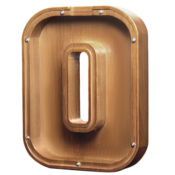 Aorcmitn Large Wooden Letter Coin Personalized Piggy Bank For Boys Girls Kids Toddler Adults Money Bank Best Gift For Friends (9.2 Inch-O)