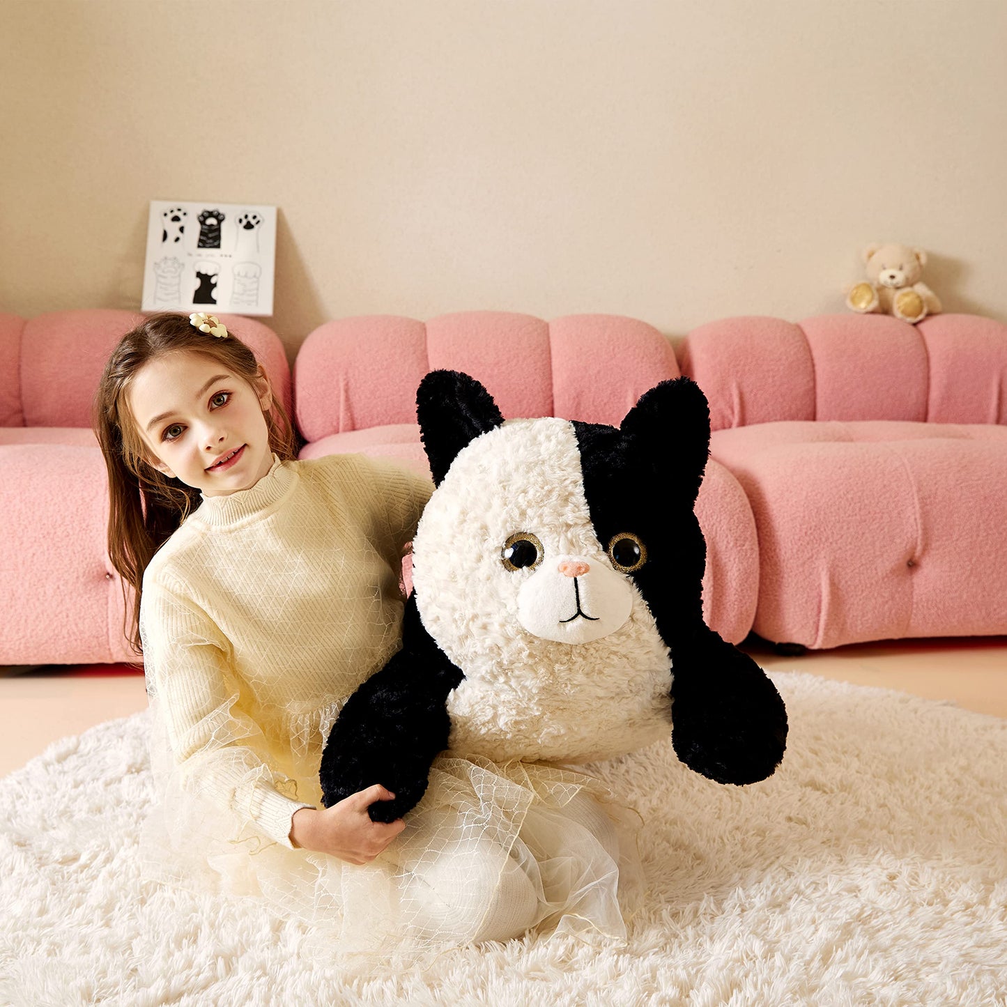 Tumyay Giant Cat Stuffed Animal Plush Soft Toy,30'' Large Cat Toys Jumbo Cute Big Size Huge Plushy Fluffy Oversized Fat Plushie,
