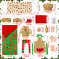 Kacctyen 12 Pcs Sleeping Bag Elf Doll Baking Theme Christmas Accessories Includes Christmas Doll Sleeping Bag Bathrobe Apron Che
