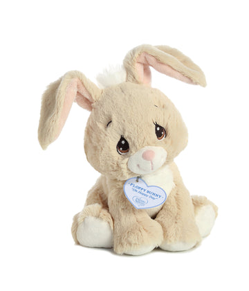 Aurora Inspirational Precious Moments Floppy Bunny Stuffed Animal - Cherished Memories - Enduring Comfort - Brown 8.5 Inches