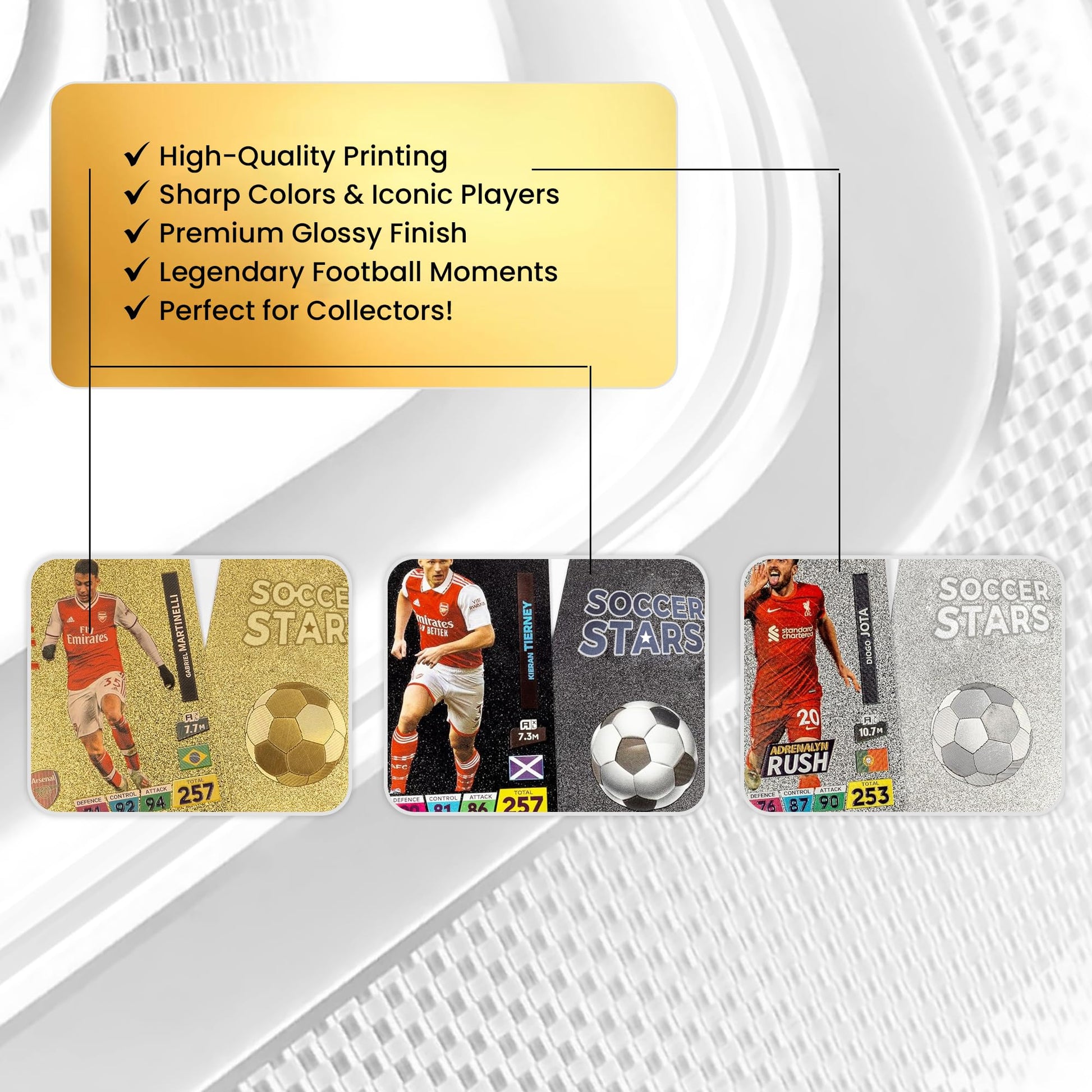 Pack 33 Soccer Trading Cards 2025-26 | 3 Packs - 33 Collectible Cards for Fans ...