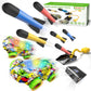 Bennol Toddler Toys Gifts for 3 4 5 6 Year Old Boys, 6 Foam Rocket & 2 Car Launcher Outdoor Outside Toys for Kids Toddlers Boys,