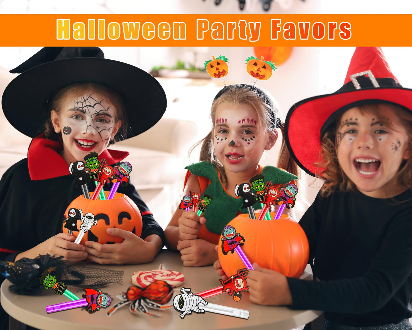 ONBKYGF 24PCS Halloween Party Favors for Kids Goodie Trick Or Treat Bag Fillers Pinata Gifts, Halloween Bubble for Halloween Tre