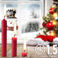 BRUBAKER Tree Candles - Pack of 20 - Dark Red - 3 x  Inches (9.5 x 1.27cm) - Made in Europe - Pyramids, Carousels & Chimes