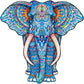 Claord 2.1 Elephant Wooden Jigsaw Puzzles For Adults, 12.2 X 12.2 Inches And 192Pcs With 12 Uniquely-Shaped Pieces, Colorful Unique Shape Animal Wooden Puzzle, Best Gift For Adults And Kids…