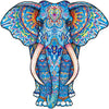 Claord 2.1 Elephant Wooden Jigsaw Puzzles For Adults, 12.2 X 12.2 Inches And 192Pcs With 12 Uniquely-Shaped Pieces, Colorful Unique Shape Animal Wooden Puzzle, Best Gift For Adults And Kids…