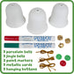 READY 2 LEARN Christmas Crafts - Design Your Own Porcelain Bells - Craft Kit for Kids - Christmas Tree Decorations - All Materia