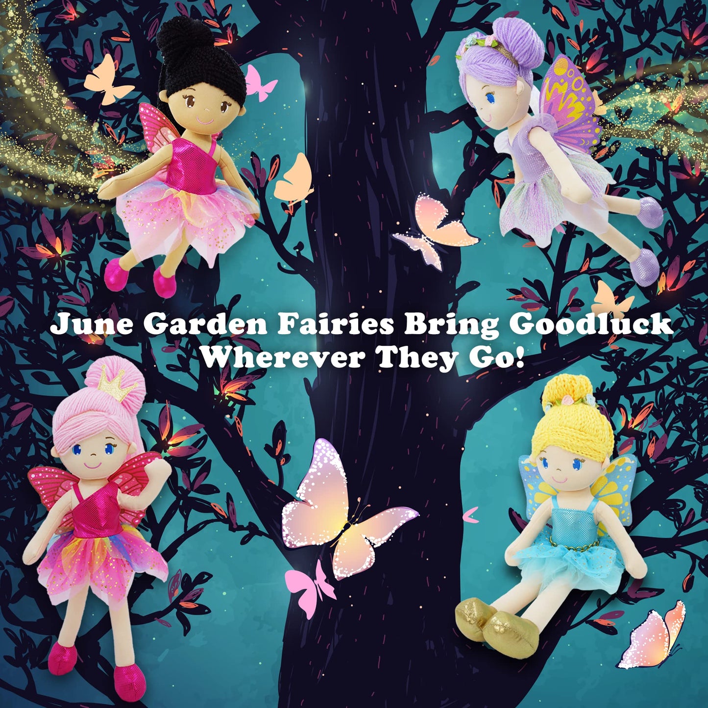 June Garden 16'' Enchanted Garden 3 Fairy Dolls Package- Best Value