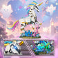 NUTCRACKER Unicorn Building Set - 1492 Pieces, Light-Up Rainbow Model, 12.2"x8.27"x3.94", Ideal Gift for Ages 8+, Style A