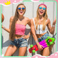 Ecation 96 Pcs Beaded Friendship Bracelets Bulk Colorful Glow in the Dark Bracelets Inspired Letter Bracelets Y2k Stretchy Prepp