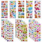 3D Stickers For Kids Toddlers 550+ Vivid Puffy Kids Stickers 24 Different Sheets, Colored 3D Stickers For Boys Girls Teachers, R