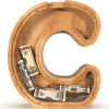 Sulevalt 12' Extra Large Wooden Letter Piggy Banks - Piggy Banks For Boys Girls Kids, Alphabet Money Banks With Initial C - Coin Banknote Bank Birthday/Christmas For Kids