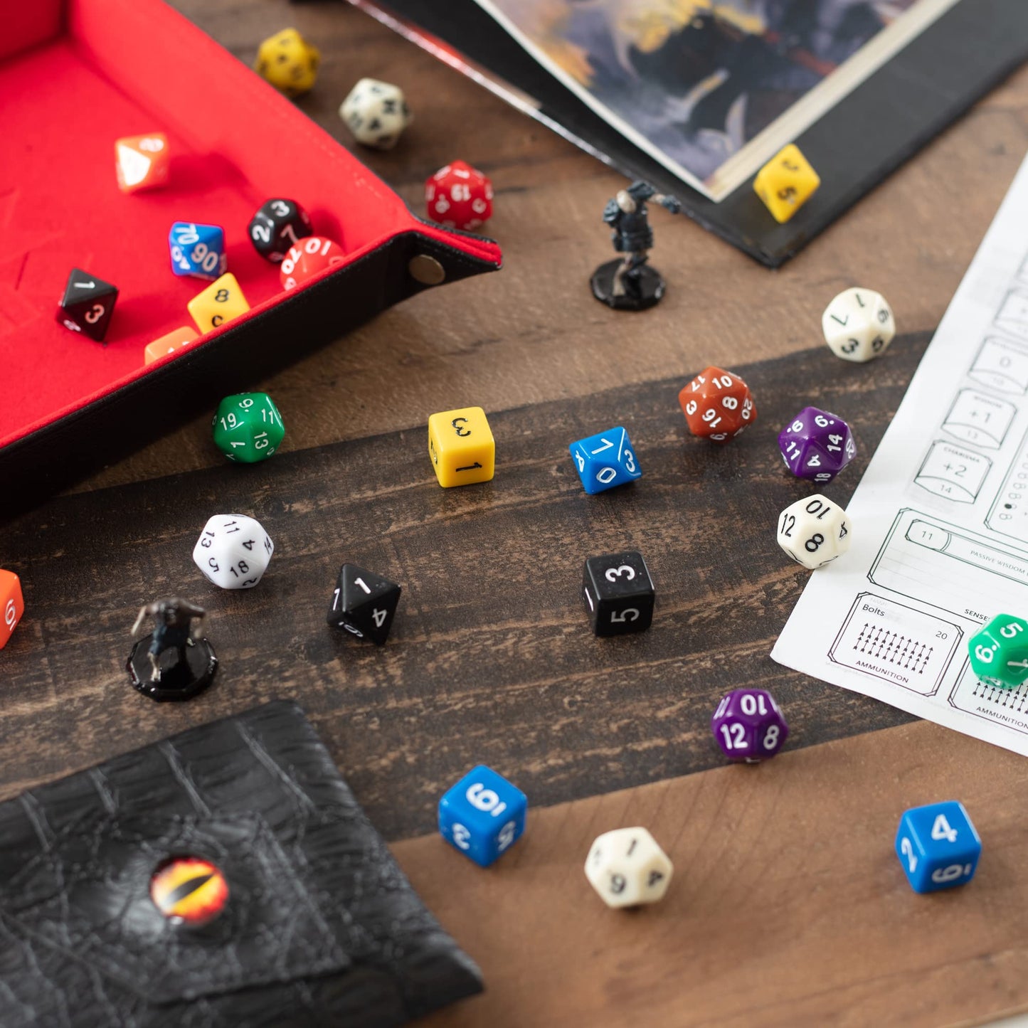 Monster Gaming 200 Dice Value Pack - 10 Multi-Colored Assorted Polyhedral Die, Compatible with Dungeons Dragons, MTG Magic, RPG