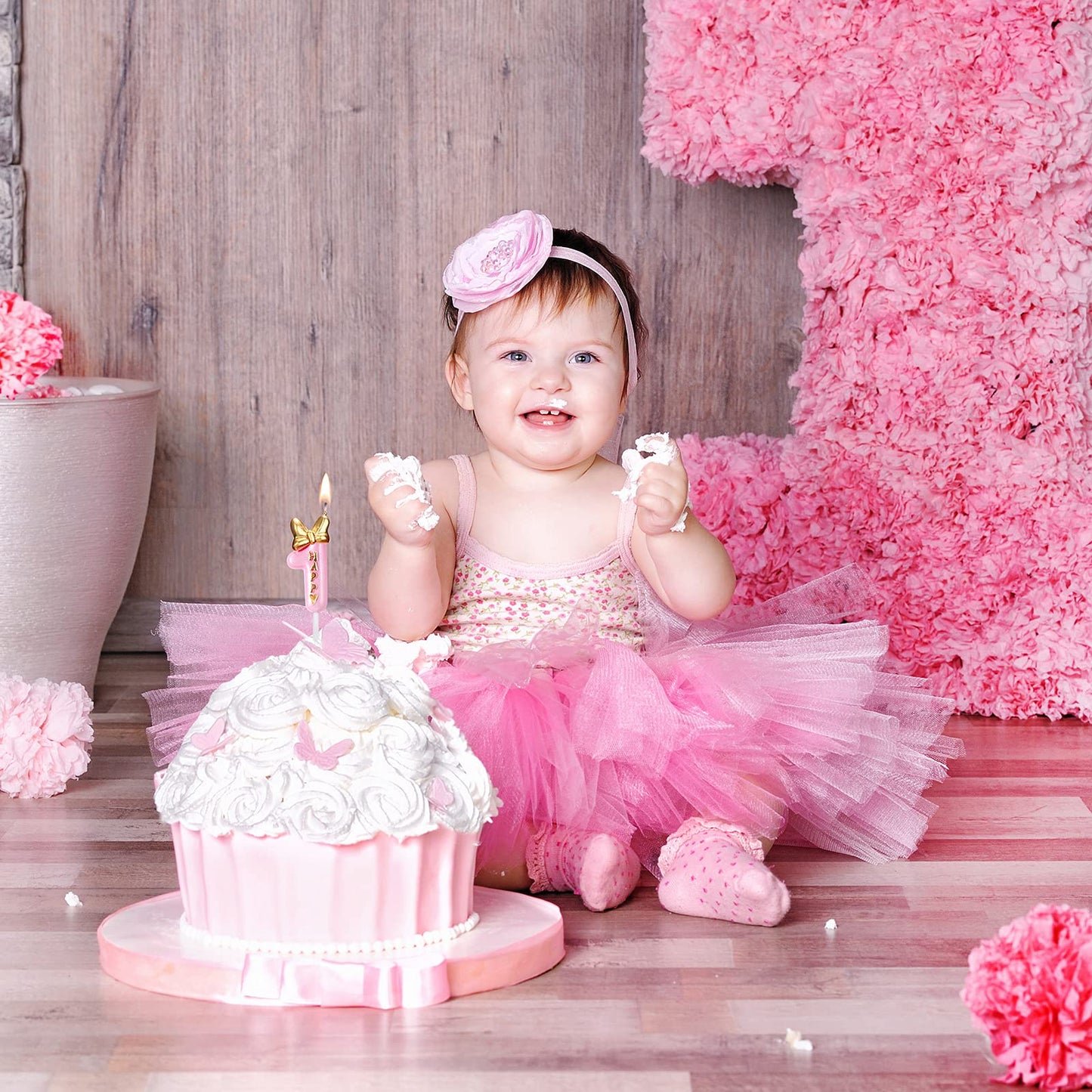 Candle Pink Birthday Candle Girl Happy Birthday Cake Topper, Birthday Candle for Cake Topper Birthday Baking Celebration Reunion