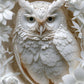3D Owl Puzzles Paper Cut Art Puzzle 1000 Pieces For Adults, White Bird Jigsaw Puzzle Jungle Animal, Challenging Puzzles Hard Puzzle For Family Decorations