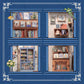 CUTEBEE DIY Book Nook Kit - Miniature House for Adults & Teens, Colorful Wood with LED Light, Model SD01-DC-SD02