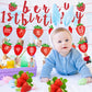 Strawberry 1St Birthday Photo Banner Baby Fruit Strawberry Birthday Photo Banner For Newborn To 12 Months Milestone Photograph B