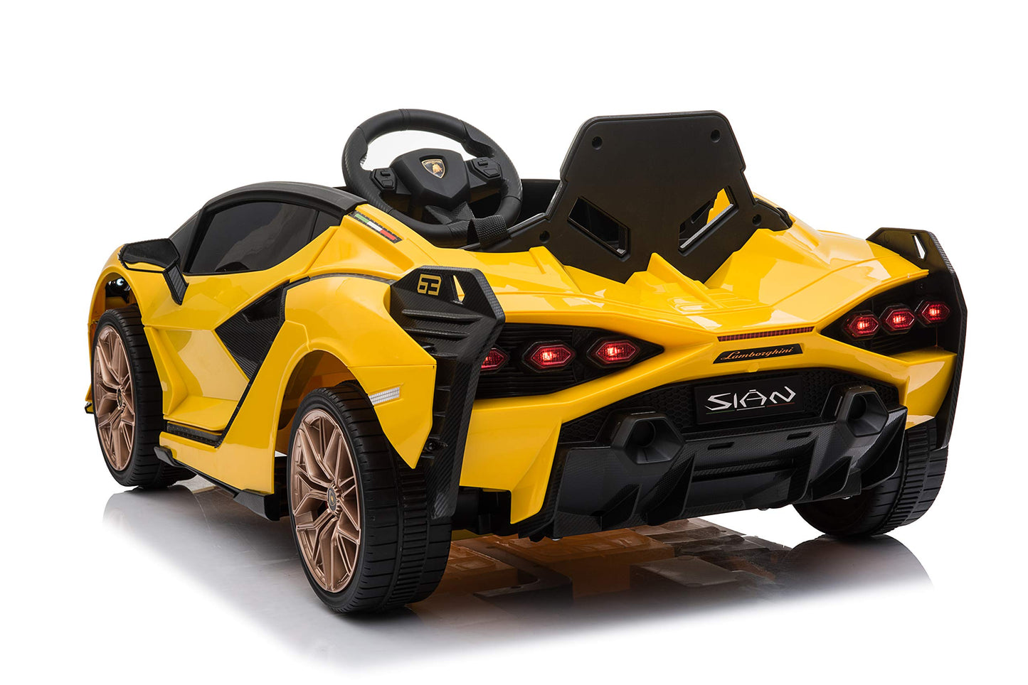 Best Ride On Cars Lamborghini Sian, 12V Battery Powered Ride On Car, Yellow