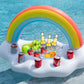 Jasonwell Inflatable Pool Party Cooler - Rainbow Cloud Drink Holder Luau Hawaiian Tropical Beach Themed Birthday Easter Party Decorations Favors Supplies Decor Blow Up Drink Cooler Outdoor Kids Adults