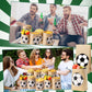 Watersay 100 Pcs Soccer Party Favor Bags 12 x 6 x 4 Soccer Kraft Paper Goodie Treat Candy Food Bags for Sports Themed Party Favo