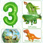 Dinosaur 3Rd Birthday Decorations, Dinosaur Birthday Party Decorations With Giant Inflatable Dinosaur Balloons 40 Inch Helium Foil Mylar Number 3 Balloons For Dinosaur Theme Birthday Party Decorations