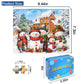 LELEMON Snowman Jigsaw Puzzles in a Metal Box 100 Pieces Snowman Jigsaw Puzzle for Kids Ages 4-8 Children Learning Educational P