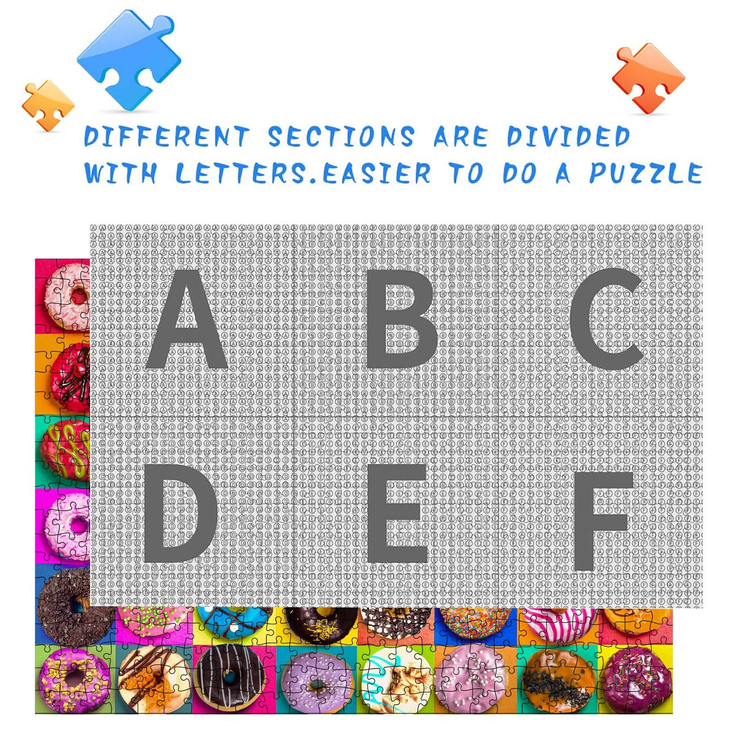 Nattork Jigsaw Puzzles 500 Pieces For Adults, Families (Donuts) Pieces Fit Together Perfectly