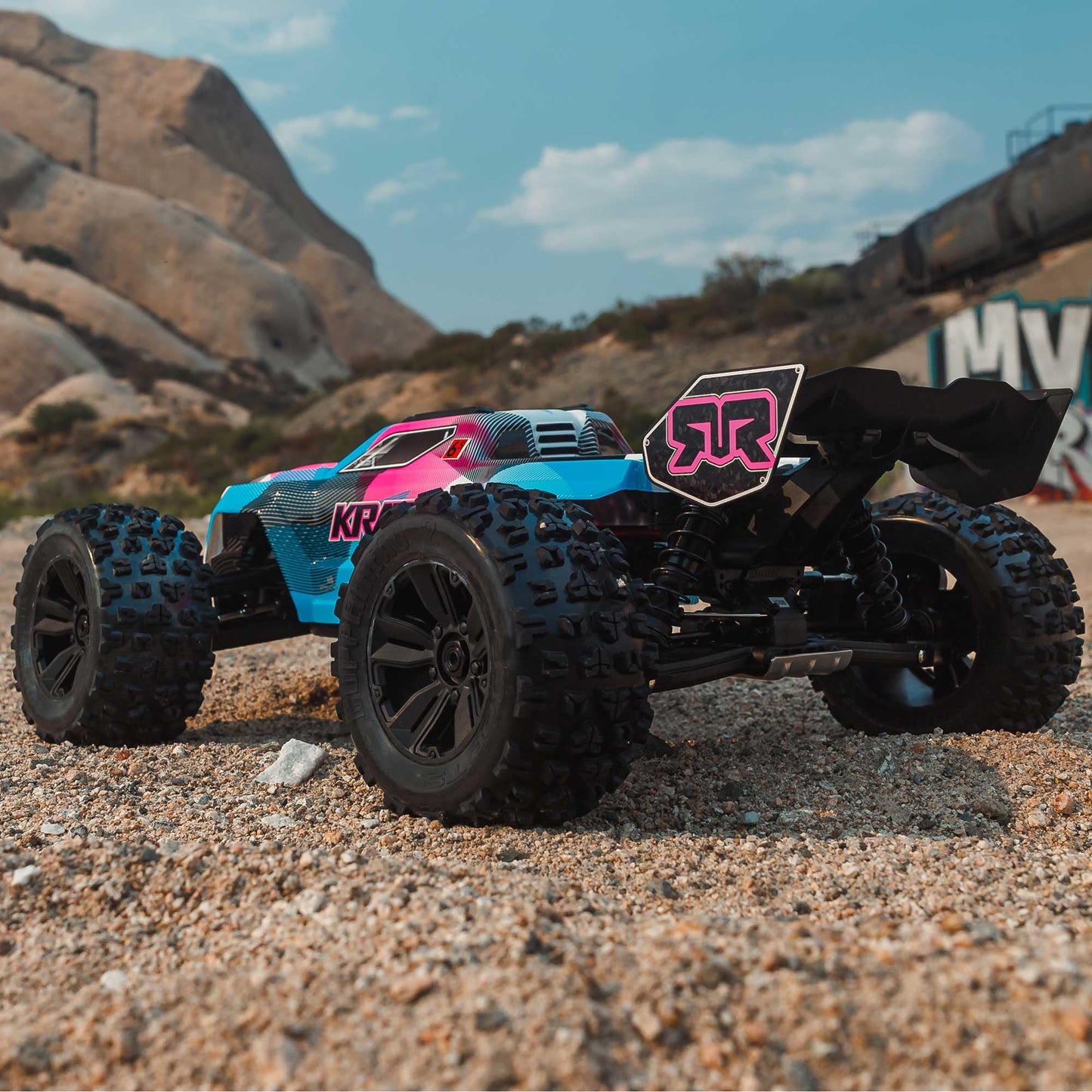 ARRMA RC Truck 1/8 KRATON 4X4 6S BLX BRUSHLESS V6 Speed Truck RTR (Lipo Battery and Charger Not Included) (Blue/Pink), ARA8608V6