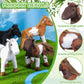 Skylety 4 Pcs Stuffed Horse Toy 8 Inch Horse Plush Stuffed Animals Cute Plush Assorted Toy Brown Animals Gifts Party Favors Supp