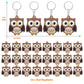 CiciBear 24 Pack Owl Keychains Party Decoration for Guests, Forest Themed Party, Owl Party,Jungle Safari Wild Woodland Baby Show