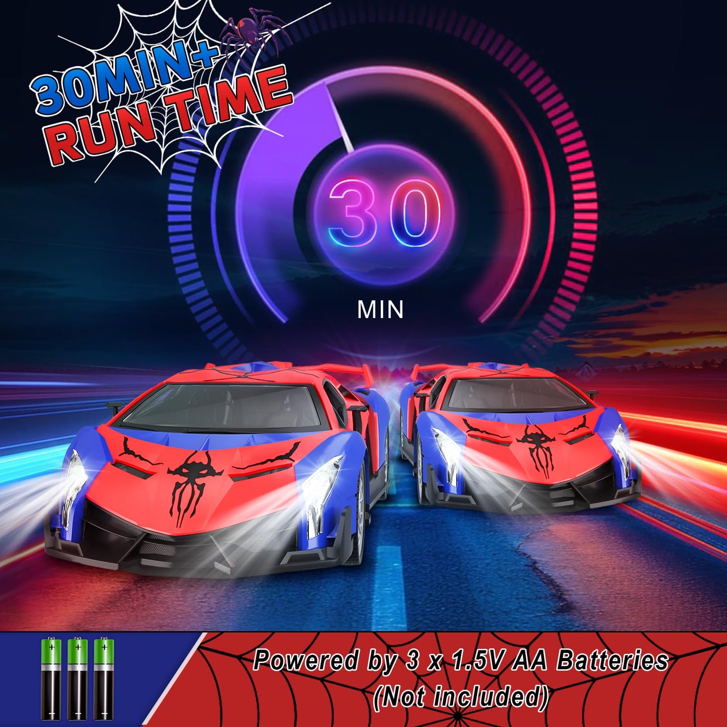 Vigamen Spider Remote Control Car for Boys 4-7 8-12, Fast RC Car Toy with Light & Controller, Hobby Race Car Toys for 4 5 6 7 8