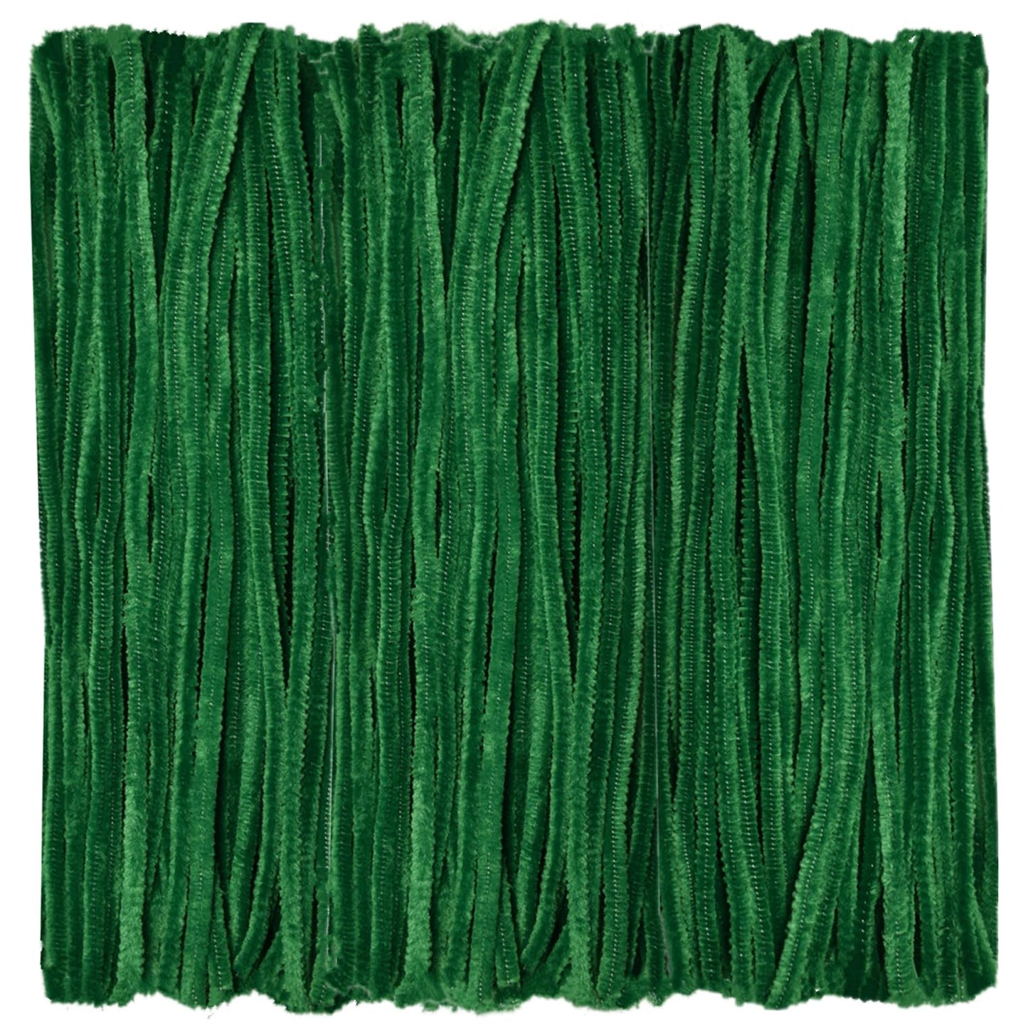 Pipe Cleaners 100 Pieces Chenille Stems Dark Green for DIY Art Decorations Creative Craft (6 mm x 12 Inch)