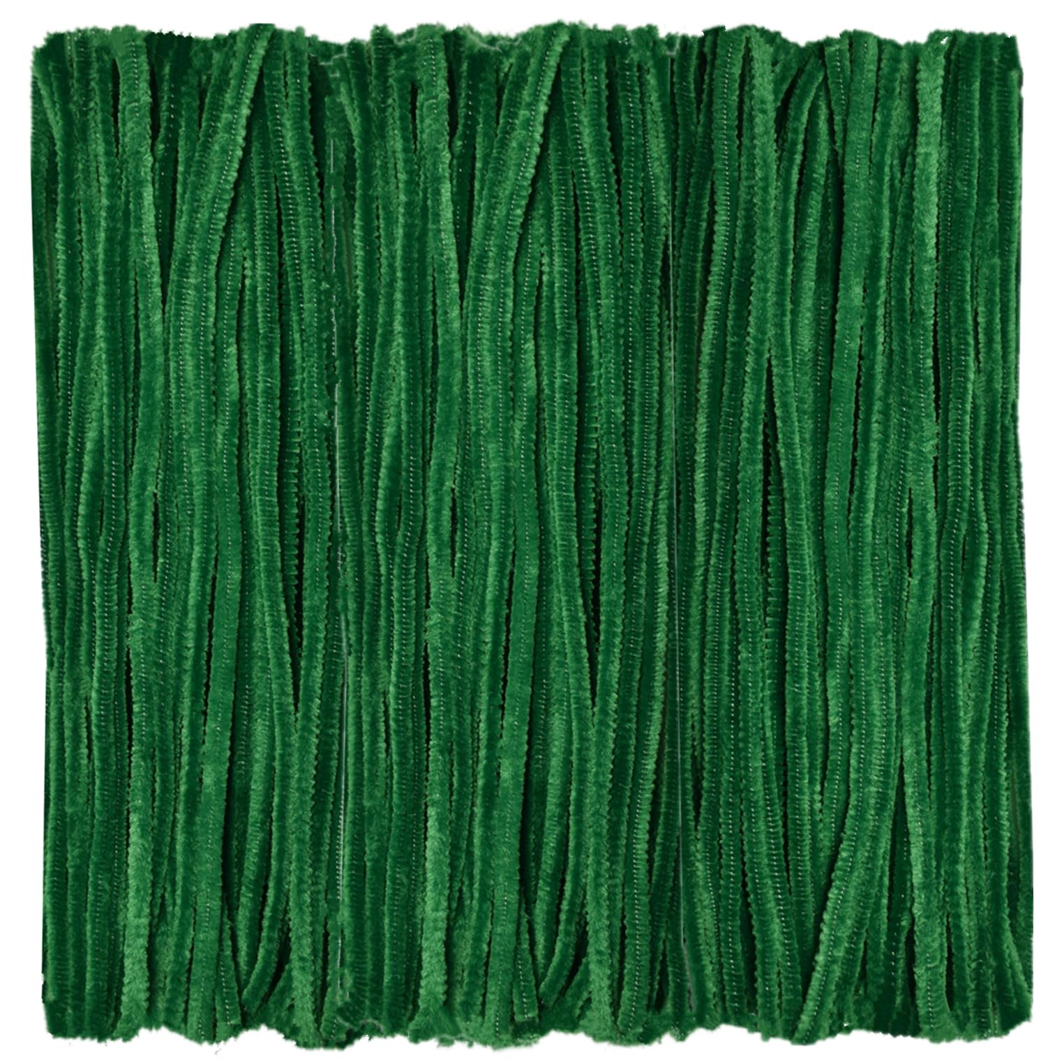 Pipe Cleaners 100 Pieces Chenille Stems Dark Green for DIY Art Decorations Creative Craft (6 mm x 12 Inch)
