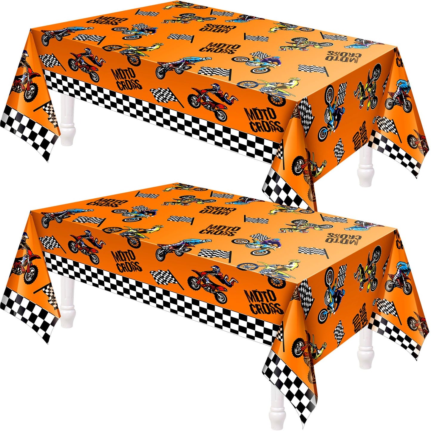 Dirt Bike Birthday Party Decorations Tablecloths Motorcycle Table Covers Dirt Bike Theme Table Covers Checkered Racing Baby Show