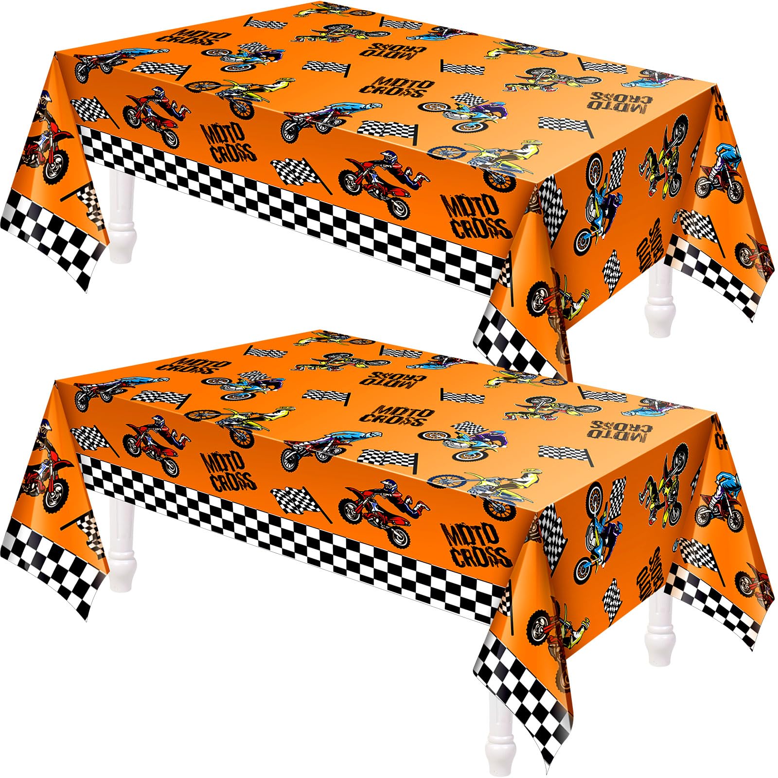 Dirt Bike Birthday Party Decorations Tablecloths Motorcycle Table Covers Dirt Bike Theme Table Covers Checkered Racing Baby Show